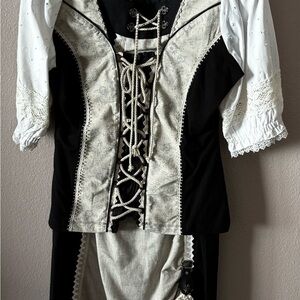 German Lace-Up Blouse and long skirt size 46